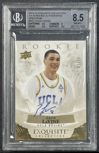 ZACH LAVINE BGS 8.5 2013-14 UD EXQUISITE #R-ZL '14-15 ROOKIE AUTO SPECTRUM 01/25 - Picture 1 of 2