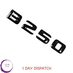 B250 GLOSS BLACK REAR BOOT LID TRUNK BADGE EMBLEM LETTERING FOR MERCEDES BENZ - Picture 1 of 3