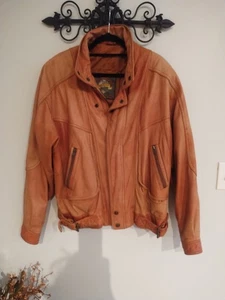 Vintage Wilsons Adventure Bound Leder Bomber Flieger Flieger Biker Jacke Herren M - Bild 1 von 9