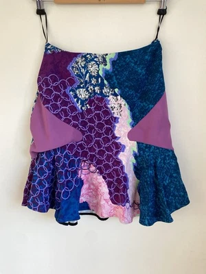 Peter Pilotto Short skirt sample UK 6 Patchwork design quality designer mini New - Image 1 of 4