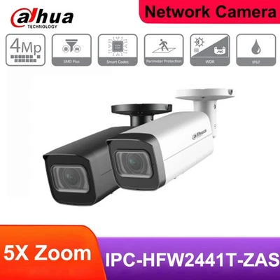 Dahua Wizsense IPC-HFW2441T-ZAS 4MP IR Vari-focal Bullet IP Camera PoE Mic IP67 - Image 1 of 4
