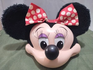 Vintage MINNIE MOUSE 90s Snapback Hat 3D Head Hard Plush Ears Molded Face - Picture 1 of 24
