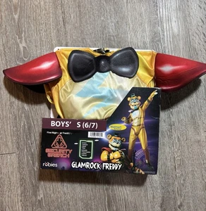 Five Nights at Freddy’s Glamrock Freddy Boys Kids S (6/7) Halloween Costume - Picture 1 of 2