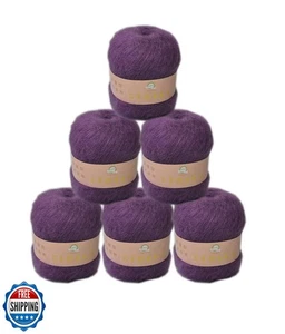 6 Palline Angora Mohair Lana Filato Morbido Diteggiatura Bambino Mohair Cashmere Mano Croc - Foto 1 di 5