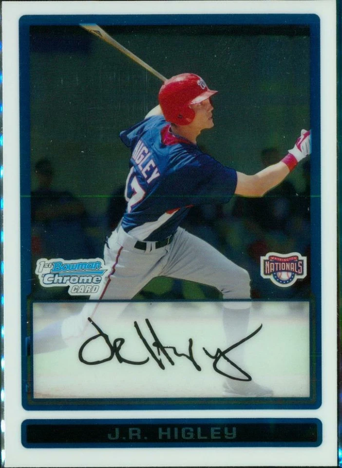 2009 Baseball Card Bowman Chrome Prospects BCP131 JR HIGLEY Washington Nationals - Image 1 of 2