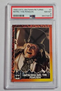 1992 O-Pee-Chee OPC Batman Returns #3 The Penguin Card Graded PSA 8 Nm-Mt Pop 4 - Picture 1 of 2