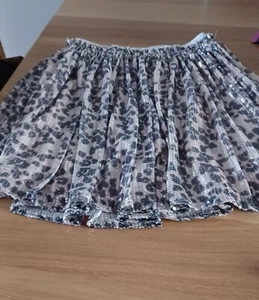 BNWT Girls Next Animal Print Sparkly Flared Skirt Age 7 Years - Picture 1 of 9