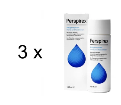 3x PERSPIREX LOCIÓN PARA PIES ANTITRANSPIRANTE DE ALTO RENDIMIENTO 100 ml/3,4 fl. oz. Foto 1 de 2