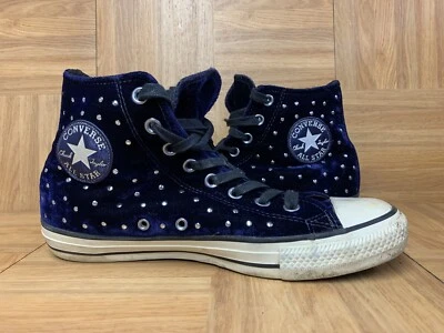 RARO🔥 Zapatillas Converse Chuck Taylor All Star Hi Velour Terciopelo Tachuelas 9.5 558993C Foto 1 de 4