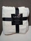 Ralph Lauren Blanket Full/Queen Size 90x90 Gray Initials Plush Micromink NEW 