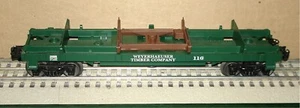LIONEL - VAGÓN DE MADERA WEYERHAEUSER #116 verde - volteo de troncos de tren O - Imagen 1 de 5