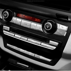 Matte Silver ABS Car Interior Air Conditioner Button Cover For BMW X5 X6 E70 E71 - Picture 1 of 6