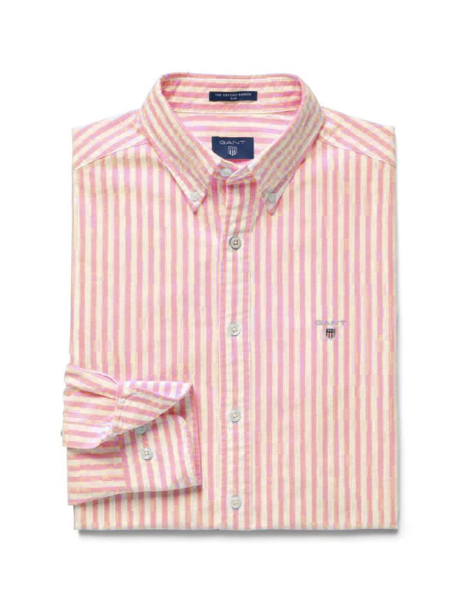 Camisa GANT Para Hombre Fuerte Coral Oxford Banker Abotonada 3046100 Talla M Foto 1 de 1