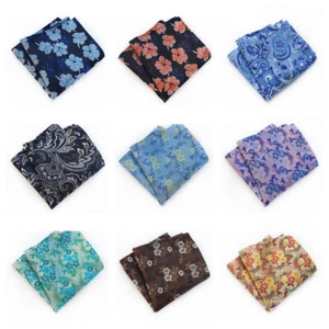 Para hombres Clásico Cachemira Floral Bolsillo Cuadrado Boda Fiesta Hanky Guanto - Imagen 1 de 24