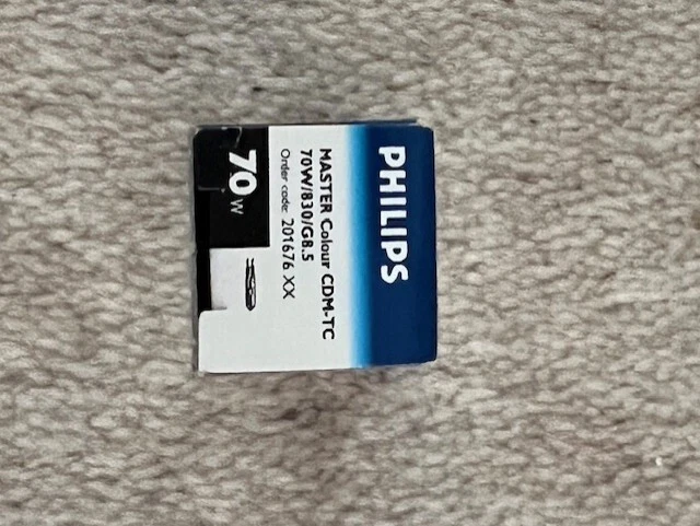 2 Pin Bulb Philips MASTER Colour CDM-TC 70w/830 G8.5 Metal Halide Free P&P - Image 1 of 3