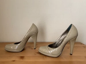 329 $ Rebecca Taylor Damenschuhe Größe 7B Mallory beige Lackleder-Pumps - Bild 1 von 12