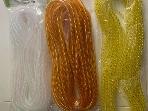 Lot 3 Deco Mesh Flex Tubing Ribbon Wreath Halloween Candy Corn Colors New - Picture 1 of 8