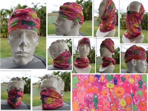 1x "PINK FISH' Cabeza/Cara/Máscara/Cuello Tubo Multiuso Bandana/Durag, Bufanda/Envoltura.80 - Imagen 1 de 12