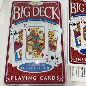 4” / 7” Big Deck Playing Cards Special Edition Plus Rules for 15 Kids Card Games - Picture 1 of 9