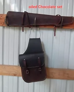 NUOVO Tack Saddle Bags pistola fodero OLIOD cioccolato grezzo Western regalo caccia - Foto 1 di 8