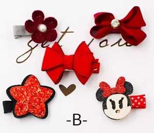 5 pieces Girls Hairpins clips Set Little Princess Kids Crown Stars Flowers Bows - Picture 1 of 4