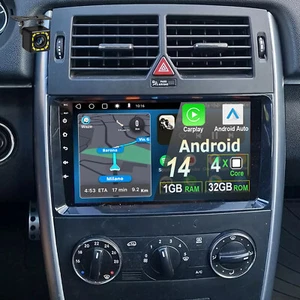 32G Autoradio Android 14 BT Per Mercedes Benz A/B Klasse/Vito W169 W639 W245 KAM - Foto 1 di 13