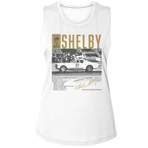 Carroll Shelby American Muscle Shelby Cobra GT350 Mustang Women's Muscle T Shirt - Picture 1 of 5