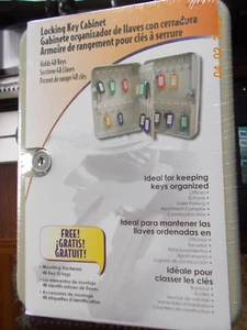 New in Wrapper Hillman Wall Mount Key Cabinet with 48 Keyrings and Tags - Picture 1 of 2