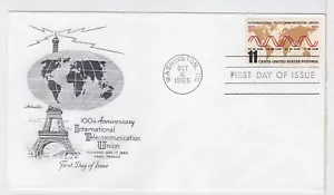 TurtlesTradingPost- International Telecomm Union #1274- 1965 FDC Artmaster - Picture 1 of 1