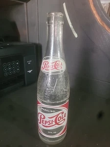 Botella de vidrio original Pepsi Cola vintage 12 oz Modesto-Merced California - Imagen 1 de 5