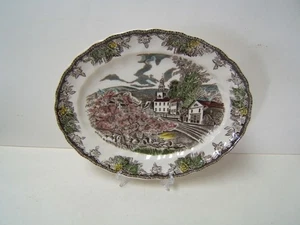 Johnson Brothers "Friendly Village" Dorf grüne Platte 9 1/2" x 12" TOP - Bild 1 von 5