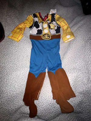 Used Disney Baby Toddler Toy Story Woody Costume Halloween w/Hat 12- 18 Months - Image 1 of 3