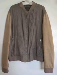 AllSaints Kemble Wildleder Bomberjacke Herren Braun XXL, - Bild 1 von 11
