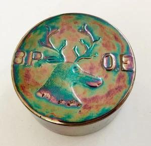 Vintage B.P.O.E Carnival Glass? Looking Paper Weight - Picture 1 of 3