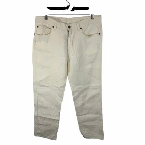 Polo Ralph Lauren 100% Leinen Hose weiß Größe 33x30 atmungsaktiv leicht - Bild 1 von 13