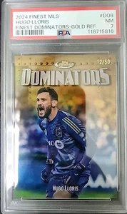 Hugo Lloris 2024 Topps Finest MLS Dominators Gold #DO-8 LAFC #12/50 PSA 7 - Picture 1 of 2