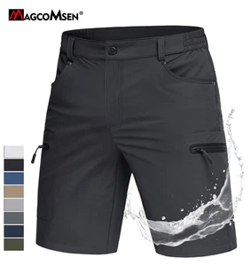 Men's Hiking Cargo Shorts 10" Lightweight Zip Pockets Outdoor Casual Work Shorts - Picture 1 of 68