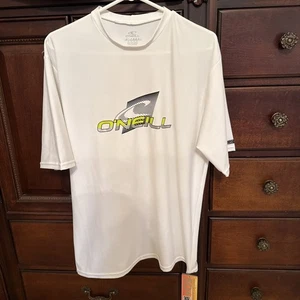 O'Neill Shirt Mens XL White Rashguard UPF 50+ Short Sleeve Surf Swim UV NWT - Picture 1 of 8