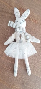 NEXT Rabbit Ballerina Mini Ragdoll Embroidered Lace Crochet Soft Toy Decoration - Picture 1 of 4