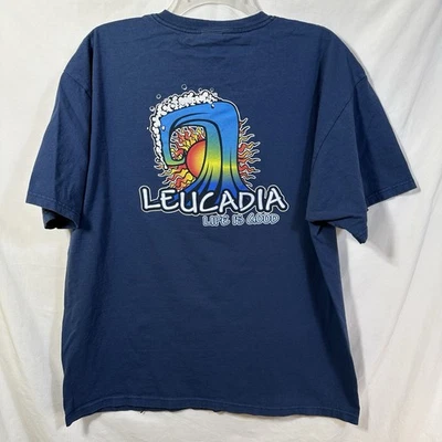 Футболка Leucadia Life is Good Beach Surfwear XL двусторонняя Waves Surfing Sun - Изображение 1 из 4