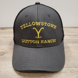 Yellowstone Dutton Ranch Hat Cap Snap Back Mens Gray Black Trucker Paramount - Picture 1 of 8