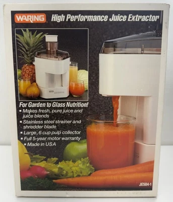 Vintage 90’s WARING High Performance Juice Extractor Model JE504-1 NEW UNOPENED - Image 1 of 4