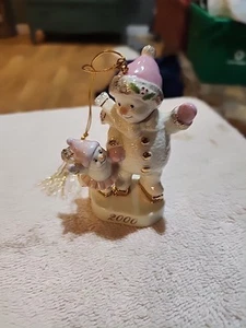 Lenox Ornament Mutter Tochter Schneemann Eislaufunterricht 2000 Neu im Karton COA - Bild 1 von 5