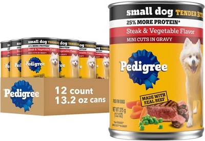 Pedigree Small Dog Tender Bites in Gravy Wet Dog Food, Steak & Vegetable Flavor - Изображение 1 из 4