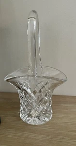 Bohemian Lead Cut Crystal Basket - Picture 1 of 8