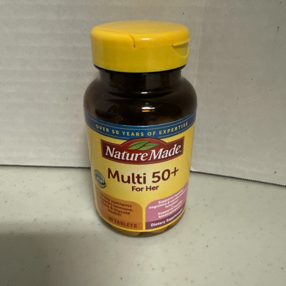 Nature Made Multi for Her 50+ No Iron ( 90 tablets ) 22 key Nutrients EXP 10/26 - Image 1 of 1