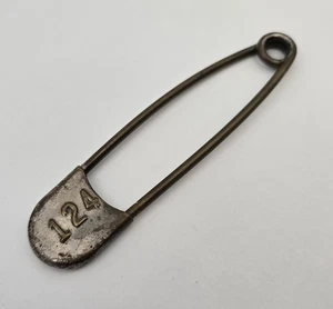 Vintage Nr. 124 Messing Sicherheitsnadel 5" groß Militär Wäsche Pferd Decke - Bild 1 von 13
