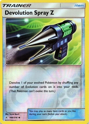 Devolution Spray Z 166/214 - REVERSE HOLO - SM - Unbroken Bonds - NM - Image 1 of 2
