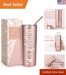 Geschenke zum 50. Geburtstag für Frauen, Frauen, Sie - 50 und Fabulous - 20oz/590ml Sta... - Bild 1 von 10