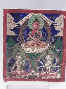 Antico Tsakli: Amitayus con altri pigmenti minerali macinati - Foto 1 di 12